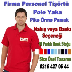 Polo Yaka Kurumsal Personel Tişörtü Göğüs Nakışı
