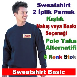Kapüşonlu Sweatshirt ve Polar Göğüs/Sırt Nakışı